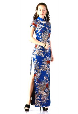 Chinese Dress on Home   Dresses   Chinese Dresses   Blue Chinese Dress