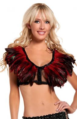 Ethereal Exotic Feathers Top
