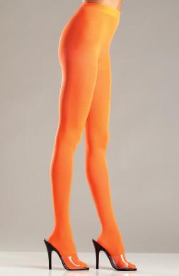 Orange Opaque Nylon Pantyhose
