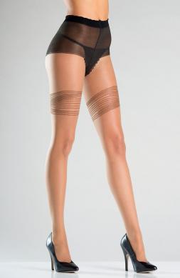 Opaque tights with thigh