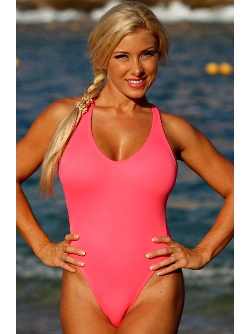 Luxurious Coral One Piece Swimsuit