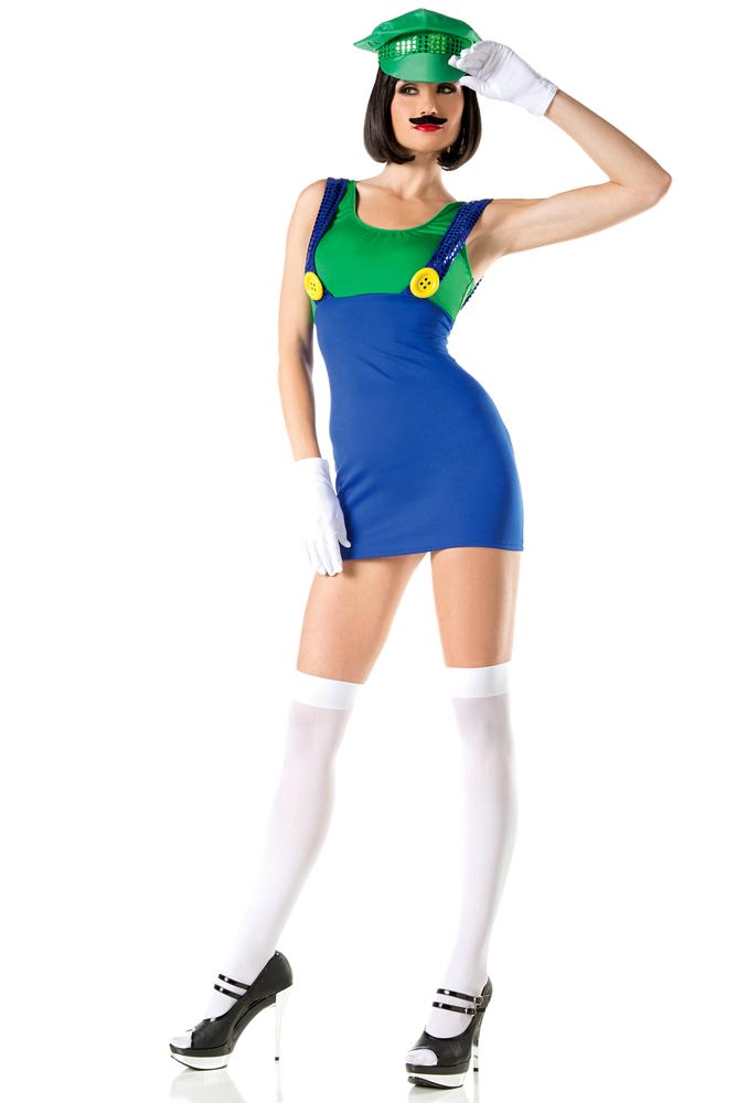 Sexy Miss Luigi Costume - Womens Costumes Womens Fancy Dress. 