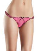 Clever Low Rise Ruffled Mesh Thong
