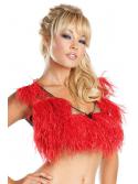 Enticing  Ostrich Feather Top