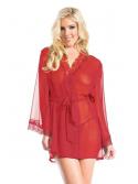 Graceful Front Tied Sheer Robe