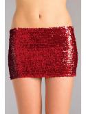 Sequin skirt Red