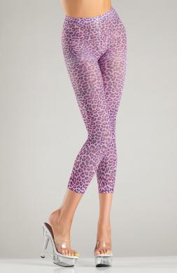 Pink leopard print footless