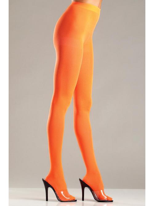 Orange Opaque Nylon Pantyhose