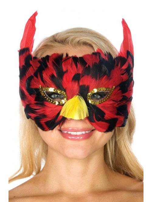 Redbird Feather Mask